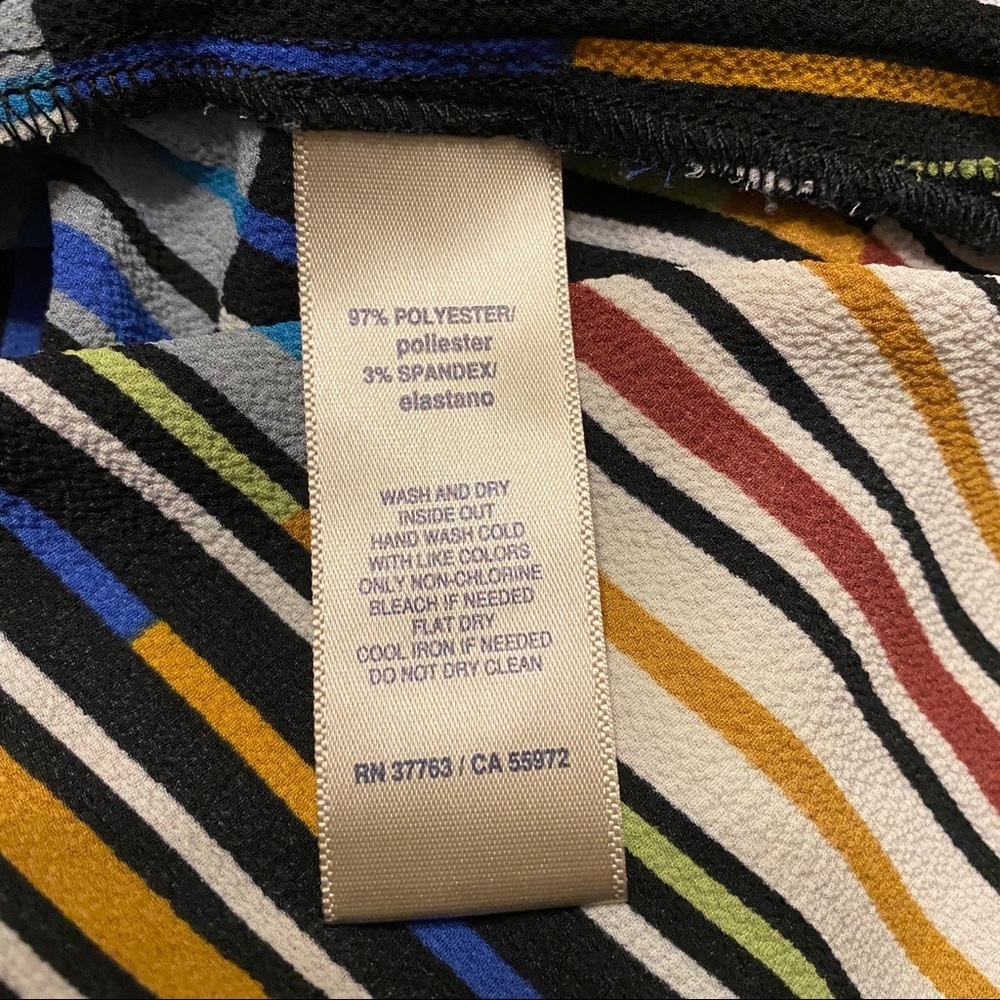 Rafaella geo stripe tie detail career blouse large‎ - Picture 8 of 8